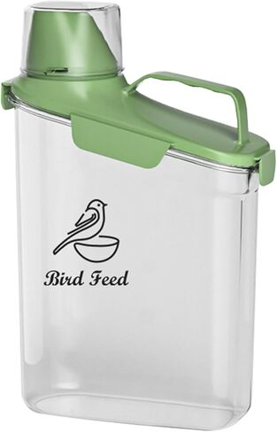 Cat Food Storage Container Airtight |3 Qt/2.8 L Clear Plastic Cat Food Treats Container with Measuring Cup/Pour Spout|Hold up to 3.8 lbs Pet Food|Portable Food box for Travel| BPA Free-green in Kuwait