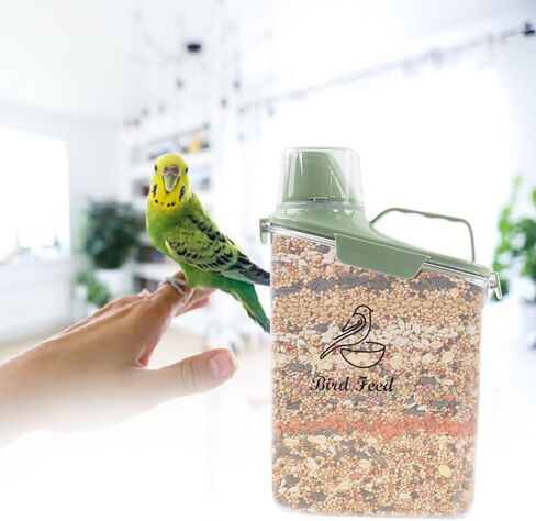 Cat Food Storage Container Airtight |3 Qt/2.8 L Clear Plastic Cat Food Treats Container with Measuring Cup/Pour Spout|Hold up to 3.8 lbs Pet Food|Portable Food box for Travel| BPA Free-green in Kuwait