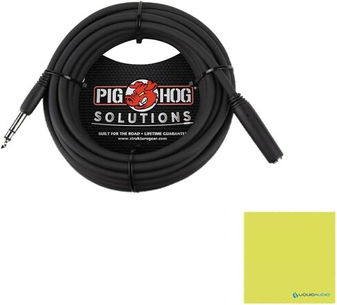 سماعات رأس Sennheiser HD 300 PRO فوق الأذن، حزمة سوداء مع كابل تمديد سماعة الرأس Pig Hog PHX14-25 1/4 بطول 25 قدمًا وقطعة قماش لتلميع الأدوات - سماعات البث وسماعات الاستوديو السلكية in Saudi Arabia