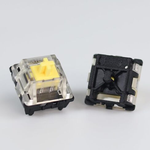 GATERON KS-15 Optical Yellow Keyboard Switches, 35gf RGB LED Infrared Path Linear Key Switches for Mechanical Keyboard (35PCS, Yellow) in Saudi Arabia