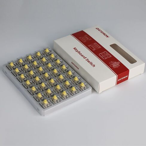 GATERON KS-15 Optical Yellow Keyboard Switches, 35gf RGB LED Infrared Path Linear Key Switches for Mechanical Keyboard (35PCS, Yellow) in Saudi Arabia