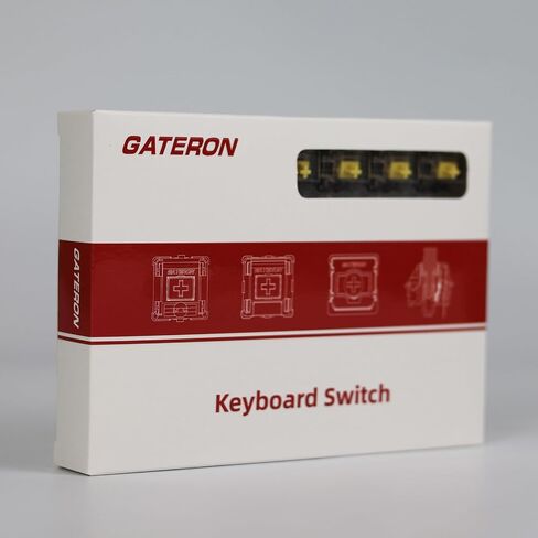 GATERON KS-15 Optical Yellow Keyboard Switches, 35gf RGB LED Infrared Path Linear Key Switches for Mechanical Keyboard (35PCS, Yellow) in Saudi Arabia