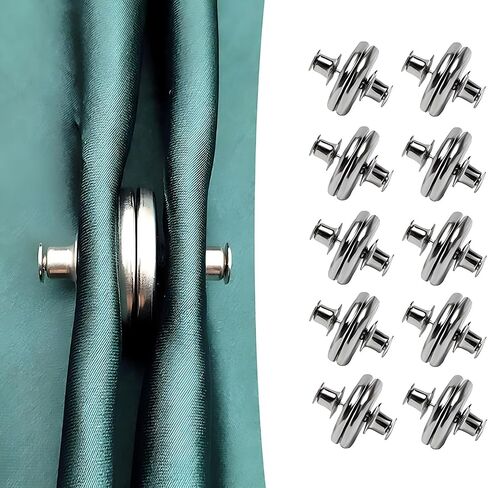 8 Pairs Curtain Magnets Closure,Magnetic Curtain Clips,Strong Magnets Curtains Weights for Prevent Light Leaking Keep Curtain Closed for Home Bedroom Office Curtain Draperies in Saudi Arabia