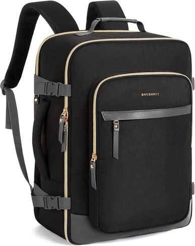 BAGSMART Travel Backpack for Women, Large 40L Carry-On Backpack Fits 17.3 Inch Laptop, TSA Approved Water-Resistant Weekender Gym Backpack, Black in Saudi Arabia