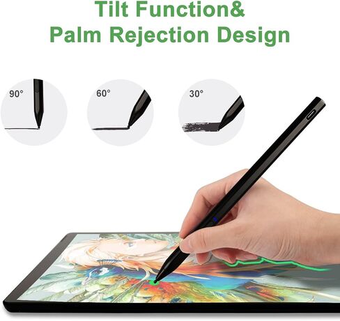 MPP 2.0 Stylus Pen for HP Envy X360 Specter X360 Pavilion x360 2-in-1 Laptops with 4096 Pressure Sensitivity and Palm Rejection Genuine Digital HP Pen Replacement Black in Saudi Arabia