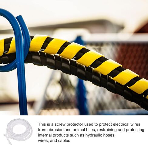 منظم الكابلات المرنة، حامي الكابل الحلزوني، [لإدارة السلك] - 8 مم × 10 مم / 2 متر / أسود in Kuwait