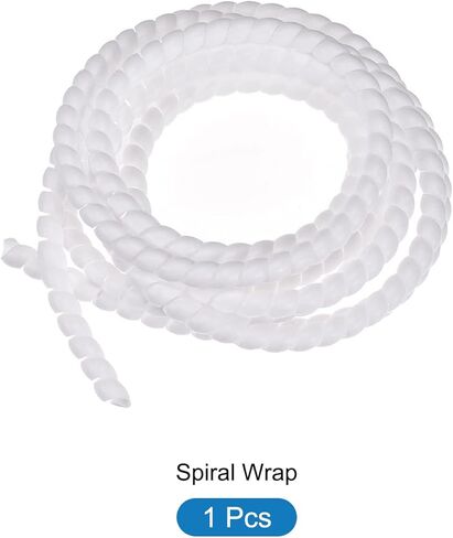 منظم الكابلات المرنة، حامي الكابل الحلزوني، [لإدارة السلك] - 8 مم × 10 مم / 2 متر / أسود in Kuwait