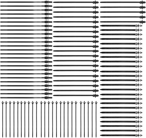 100 قطعة كابل تثبيت عالمي بسحاب وربطة عنق وربطات تثبيت وربطات أسلاك لتثبيت السيارة في السيارة وربطات أسلاك ومشابك تثبيت وربط الأسلاك لربط الأسلاك الداخلية وبناء السيارات وما إلى ذلك in Kuwait