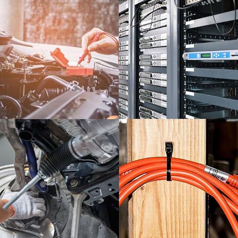 100 قطعة كابل تثبيت عالمي بسحاب وربطة عنق وربطات تثبيت وربطات أسلاك لتثبيت السيارة في السيارة وربطات أسلاك ومشابك تثبيت وربط الأسلاك لربط الأسلاك الداخلية وبناء السيارات وما إلى ذلك in Kuwait