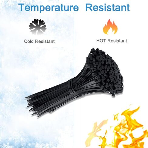 175LB Heavy Duty Black Nylon Zip Ties - 0.36×20 Inch Extra Large Cable Ties - Durable Outdoor Use - 25 PCS in Kuwait