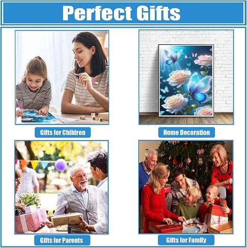Diamond Painting Kits for Adults, Flowers DIY 5D Diamond Art Kits for Beginners, Full Drill Flower Stained Glass Diamond Painting Kits for Home Wall Decoration 16x20inch in Saudi Arabia