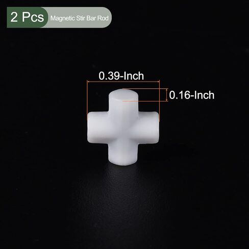 YOKIVE 2 Pcs Magnetic Stir Bar, PTFE Coated Cross Type Stirrer | Great for Lab Liquid Solution Stirring Mixing Spinning(White, 0.79-Inch) in Kuwait