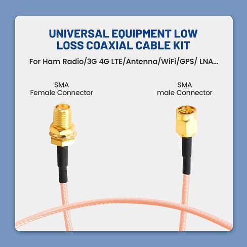 Anina 2-Pack 12 بوصة SMA ذكر إلى SMA أنثى RF كابل محوري RG316 هوائي تمديد سلك الكابل مع 5 قطع RF طقم محول محوري لـ 3G/4G/5G WiFi LTE Router Gateway Cellular Ham Radio Camera in Saudi Arabia