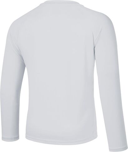 Willit Boy's UPF 50+ Sun Protection Shirt Long Sleeve Rash Guard Swim Shirts Youth SPF Fishing Quick Dry Shirt Gray/Blue S in Saudi Arabia