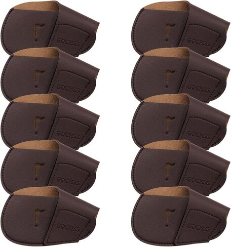 I Golf Iron Headcovers 10pcs PU Fit Both Right-Handed Clubs Golf Club Protector for Titleist Callaway Ping Taylormade Fit More Brands Golf Iron.（Yellow） in Saudi Arabia