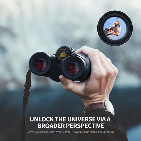 مناظير Star Cloud 15X55 UHD خفيفة الوزن للبالغين مع محول هاتف مطور، مناظير كبيرة مقاومة للماء IPX7 لمشاهدة الطيور والصيد والمشي لمسافات طويلة ومشاهدة النجوم (10X50) in Kuwait