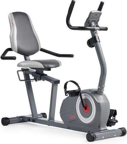 دراجة صني هيلث اند فيتنس كروس ترينر المغناطيسية مع تمارين الذراع - SF-RB4936، فضي in Kuwait