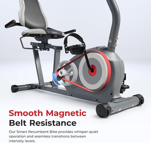 دراجة صني هيلث اند فيتنس كروس ترينر المغناطيسية مع تمارين الذراع - SF-RB4936، فضي in Kuwait