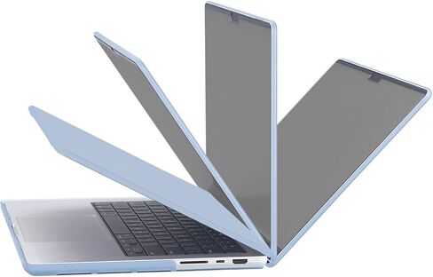 EooCoo [Ultra Thin Armor] Case Compatible with MacBook Pro 16 inch 2024-2021 M3 M2 M1 A2991 A2780 A2485, [Same as Bare MacBook] [Anti-Fingerprint] Protective Hard Shell&Keyboard Skin, Ice Frost Clear in Saudi Arabia