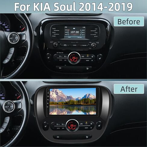 [2+64G] راديو سيارة Android 13 لسيارة KIA Soul 2014-2019 - تشغيل لاسلكي وAndroid Auto - راديو بشاشة لمس 9 بوصة مع EQ/WiFi/GPS + كاميرا رؤية خلفية AHD in Saudi Arabia