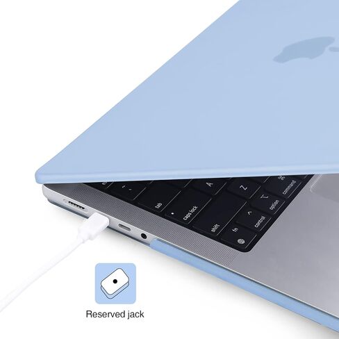 EooCoo [Ultra Thin Armor] Case Compatible with MacBook Pro 16 inch 2024-2021 M3 M2 M1 A2991 A2780 A2485, [Same as Bare MacBook] [Anti-Fingerprint] Protective Hard Shell&Keyboard Skin, Ice Frost Clear in Saudi Arabia