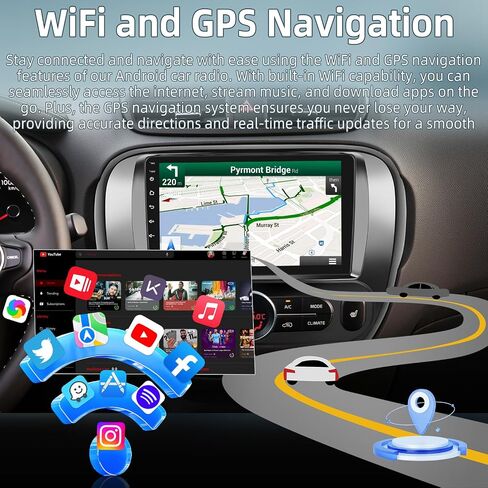 [2+64G] راديو سيارة Android 13 لسيارة KIA Soul 2014-2019 - تشغيل لاسلكي وAndroid Auto - راديو بشاشة لمس 9 بوصة مع EQ/WiFi/GPS + كاميرا رؤية خلفية AHD in Saudi Arabia