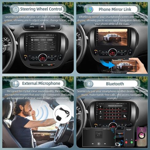 [2+64G] راديو سيارة Android 13 لسيارة KIA Soul 2014-2019 - تشغيل لاسلكي وAndroid Auto - راديو بشاشة لمس 9 بوصة مع EQ/WiFi/GPS + كاميرا رؤية خلفية AHD in Saudi Arabia