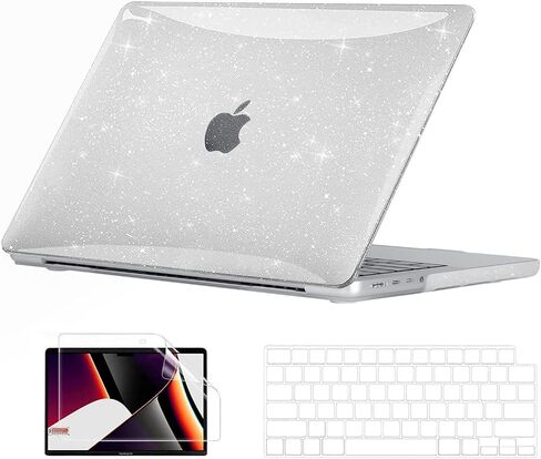 EooCoo [Ultra Thin Armor] Case Compatible with MacBook Pro 16 inch 2024-2021 M3 M2 M1 A2991 A2780 A2485, [Same as Bare MacBook] [Anti-Fingerprint] Protective Hard Shell&Keyboard Skin, Ice Frost Clear in Saudi Arabia