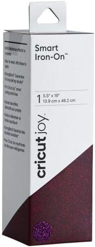 Cricut Smart Iron On (5.5 بوصة × 19 بوصة، وردي فلورسنت لامع) لآلة Joy - قطع بدون حصيرة للأشكال التي يصل طولها إلى 4 أقدام، وقطع متكررة تصل إلى 20 قدمًا in Saudi Arabia