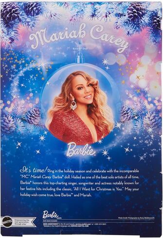 Barbie Signature Doll, Mariah Carey Holiday Collectible in Red Glitter Gown with Silvery Accessories in Saudi Arabia