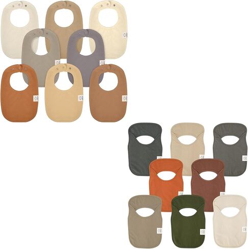 KeaBabies 8-Pack Organic Baby Bibs for Girls & Boys and 8-Pack Baby Bibs for Boys, Girls - Teething Baby Bibs for Boy, Girl - Pull-on Bibs for Baby Girl, Baby Boy - Newborn Bibs for Baby Girl, Boy in Saudi Arabia