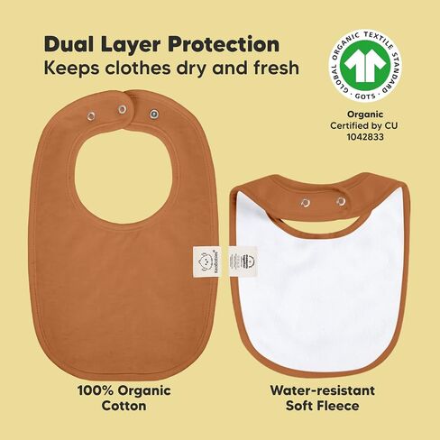 KeaBabies 8-Pack Organic Baby Bibs for Girls & Boys and 8-Pack Baby Bibs for Boys, Girls - Teething Baby Bibs for Boy, Girl - Pull-on Bibs for Baby Girl, Baby Boy - Newborn Bibs for Baby Girl, Boy in Saudi Arabia