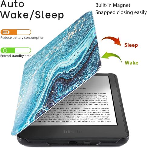 CoBak Case for All New Kindle 11th Generation 2022 Release Only - Ultra Slim PU Leather Smart Cover with Auto Sleep and Wake, Premium Protective Case for Kindle 2022 in Saudi Arabia
