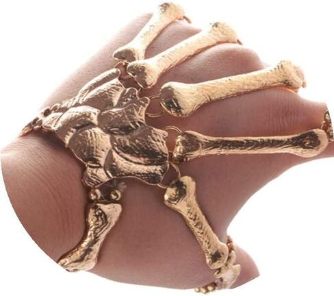 Exaggerate Metal Skeleton Bracelet Halloween Accessories Flexible to Wear for Your Halloween Cosplay Costume in Saudi Arabia