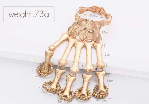 Exaggerate Metal Skeleton Bracelet Halloween Accessories Flexible to Wear for Your Halloween Cosplay Costume in Saudi Arabia