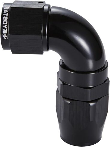 كيوستار ألومنيوم 8AN 45 درجة طرف خرطوم دوار أسود مناسب لخط الوقود المضفر #4415 in Kuwait