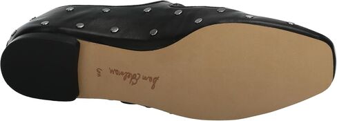 Sam Edelman Women's Michaela Stud Mary Jane Flat, Black Leather, 6.5 in Saudi Arabia