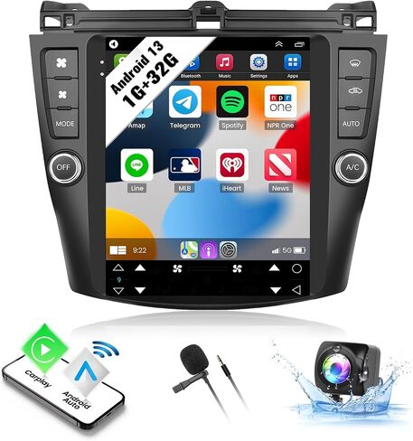 SIXWIN Android Car Stereo for Honda Accord 7th 2004-2007 9.7 Inch Touch Screen Car Radio with Wireless Carplay Android Auto Mirror Link 1G+32G GPS Navigation Bluetooth FM WiFi HiFi Backup Camera MIC in Saudi Arabia