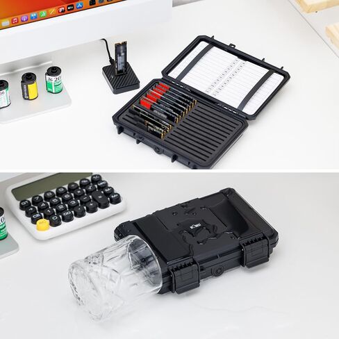 Hard Plastic 15 Slots M.2 2280/2260/2242/2240/2230 Case, Water-Resistant Shockproof M.2 SSD Holder with Label & Notepaper, M.2 2280 SSD Card Case Vertical Style M.2 Drive Storage Box in Kuwait
