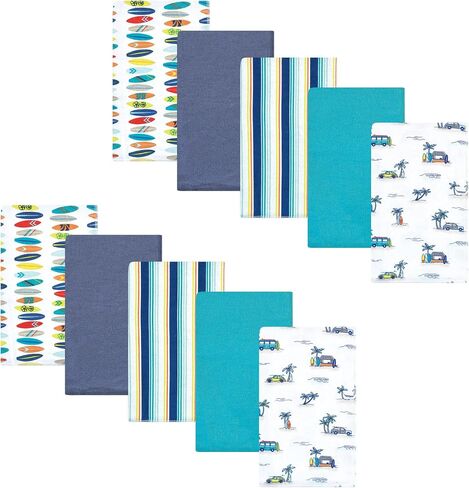 Hudson Baby Unisex Baby Cotton Flannel Burp Cloths, My Sunshine 10 Pack, One Size in Kuwait