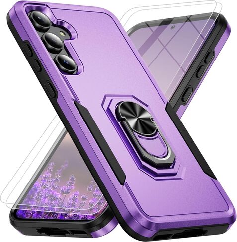 for Samsung Galaxy A35 5G Phone Case [15 FT Military Grade Drop Protection] with 2X Tempered Glass Screen Protector, Heavy-Duty Shockproof Kickstand Case for Samsung Galaxy A35 5G (Blue) in Kuwait