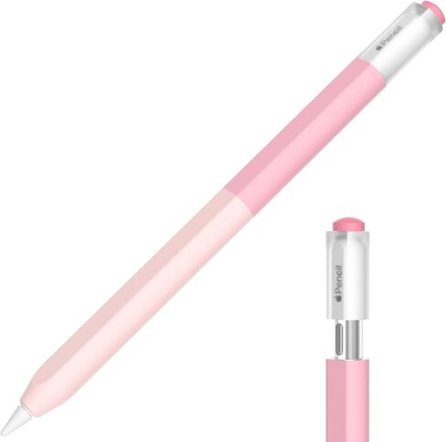 AZF iPencil Case Compatible with Apple Pencil (USB-C) Case, Gradient Color Silicone Case, Comfortable Grip Soft and Non-Slip, Support Magnetic Attachment. (Pink) in Saudi Arabia