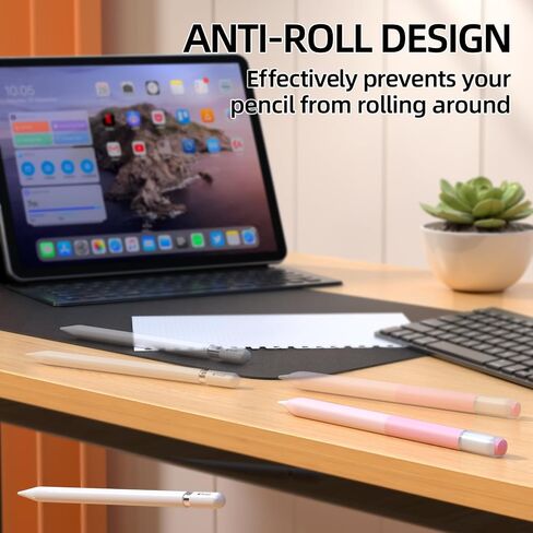 AZF iPencil Case Compatible with Apple Pencil (USB-C) Case, Gradient Color Silicone Case, Comfortable Grip Soft and Non-Slip, Support Magnetic Attachment. (Pink) in Saudi Arabia