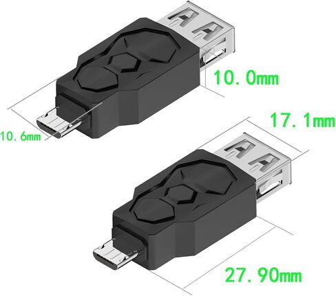 Micro USB 2.0 Adapter, Black, Type A Male/Micro-B Male, A Male to Micro B High Speed USB Cable in Saudi Arabia