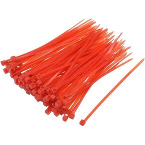 Cable Zip Ties Nylon Cable Wire Ties 4 Inch Self-Locking Nylon Tie Wraps Red 100pcs