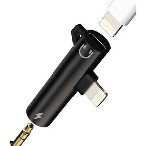 zoyuzan Headphone Adapter Lighting to 3.5mm AUX Audio Jack and Charger Dongle Earphone Splitter Compatible for iPhone 12 11 Mini pro max xr x 8 7Plus for Converter Power Charging Connector