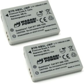 Wasabi Power Battery (2-Pack) for Canon NB-5L Battery for Canon NB-5L and Canon PowerShot S100, S110, SD700 is, SD790 is, SD800 is, SD850 is, SD870 is, SD890 is, SD900 is, & More