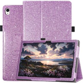 Case for Onn. 10.1 Inch Tablet Gen 4 Model:100135925 2024 Release - Folio PU Leather Stand Cover with Pencil Holder, Glitter Pink