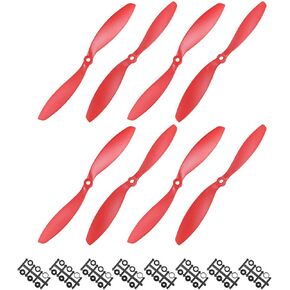 TOP-VIGOR 8 قطع CW CCW RC مراوح 1045 10 × 4.5 بوصة 2-ريشة ثابتة الجناح RC مراوح استبدال لعبة طائرة RC مع حلقات محول نايلون أسود، 4CW+4CCW in Kuwait