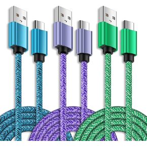 كابل شحن سامسونج سلك شحن سريع من النوع C للهاتف Android شاحن سلك طويل USB C كابل 6FT لهاتف Samsung Galaxy A35 5G/A55/A25/A15 5G/S24 Ultra/S24 Plus/S24/S23/S22/S21/S20/A42/A32/ A33/A34/A14